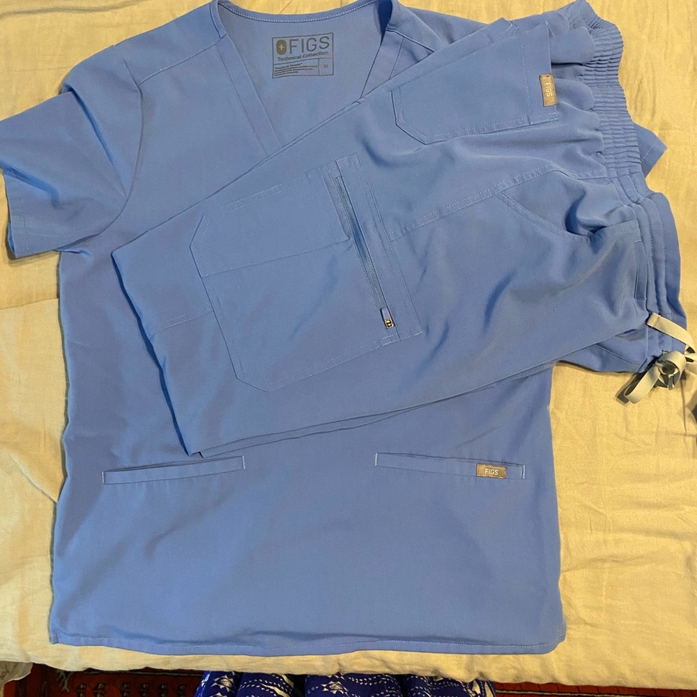 Gently used Women’s Medium Figs Set. Asking $69 per set.